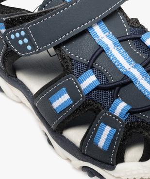 Sandales sport look randonnée à bout fermé et à scratchs garçon vue6 - BUGGY - GEMO