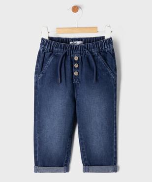 Jean avec taille élastique ajustable bébé garçon vue1 - GEMO(BEBE DEBT) - GEMO