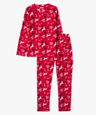 Pyjama femme spécial Noël en polaire fine vue4 - GEMO(HOMWR FEM) - GEMO
