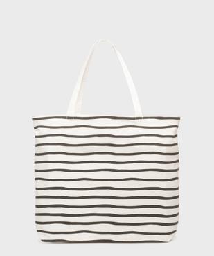 Tote bag à rayures vue1 - GEMO (ACCESS) - GEMO