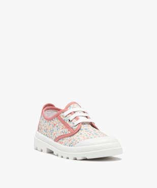 Baskets fille à semelle crantée dessus toile vue2 - GEMO (ENFANT) - GEMO