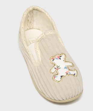 Chaussons en velours côtelé fille - LuluCastagnette vue11 - LULU CASTAGNETT - GEMO