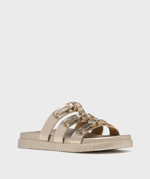 Mules à épaisse semelle inspiration spartiates femme - 5 Miles vue2 - 5 MILES - GEMO