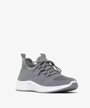 Baskets homme unies en mesh à col élastique et souple  vue2 - BOTTESINI - GEMO