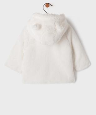 Veste à capuche en fourrure imitation doublée velours bébé vue4 - GEMO(BB COUCHE) - GEMO