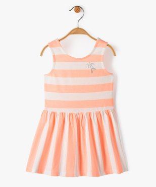 Robe bébé fille à rayures à bretelles vue1 - GEMO(BEBE DEBT) - GEMO