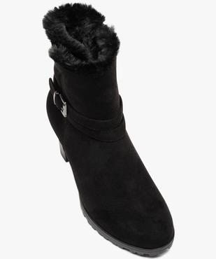 Boots femme à talon dessus suédine et intérieur doux  vue5 - GEMO(URBAIN) - GEMO
