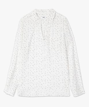 Blouse femme fluide à motifs et col v à boutons vue4 - GEMO(FEMME PAP) - GEMO