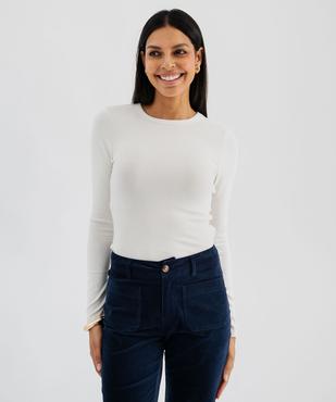 Tee-shirt manches longues et col rond femme - LuluCastagnette vue1 - LULUCASTAGNETTE - GEMO