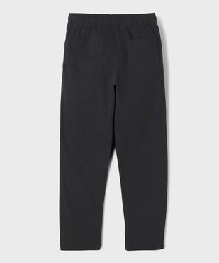 Pantalon en coton stretch avec taille élastique garçon vue4 - GEMO (JUNIOR) - GEMO