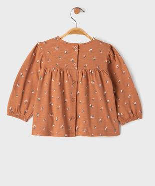 Blouse à manches longues en jersey de coton flammé fleuri bébé fille - LuluCastagnette vue3 - LULUCASTAGNETTE - GEMO