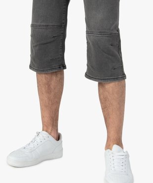 Bermuda/pantacourt homme en jean légèrement délavé vue2 - GEMO (HOMME) - GEMO
