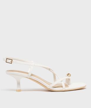 Sandales à talon fin multibrides avec bijou de pied femme vue1 - FOLLOW ME - GEMO