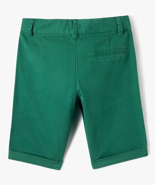 Bermuda coupe chino regular en toile de coton garçon vue3 - GEMO 4G GARCON - GEMO