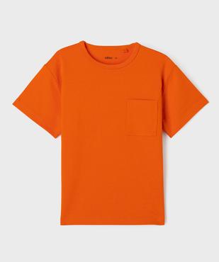 Tee-shirt manches courtes avec poche poitrine garçon vue1 - GEMO (ENFANT) - GEMO