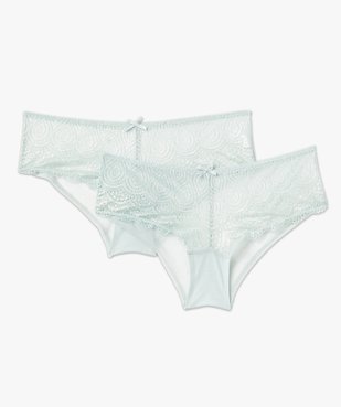 Shorty en dentelle et tulle femme (lot de 2) vue4 - GEMO(HOMWR FEM) - GEMO
