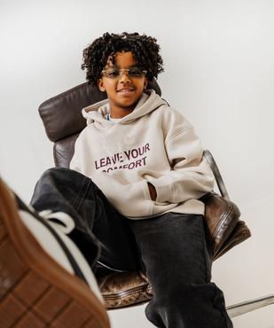 Sweat à capuche avec inscription sur le buste garçon vue1 - GEMO 4G GARCON - GEMO