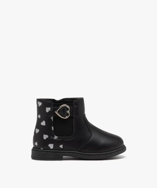 Boots bébé fille unies style Chelsea avec petits coeurs vue1 - PREMIER PRIX BY GEMO - GEMO