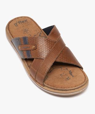 Sandales mules confort avec brides en cuir homme vue6 - G'FLEX - GEMO