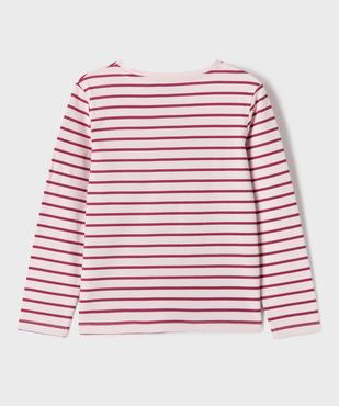 Tee-shirt manches longues imprimé fille vue6 - GEMO 4G FILLE - GEMO
