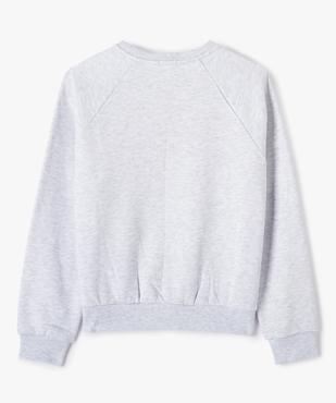 Sweat fille avec inscription brodée en relief vue3 - GEMO (JUNIOR) - GEMO