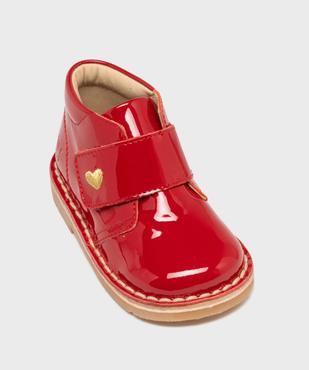 Chaussures montantes vernies à scratch bébé fille - NA! vue5 - NA! - GEMO