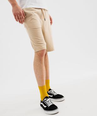 Bermuda en maille délavée au coloris unique homme vue1 - GEMO (HOMME) - GEMO