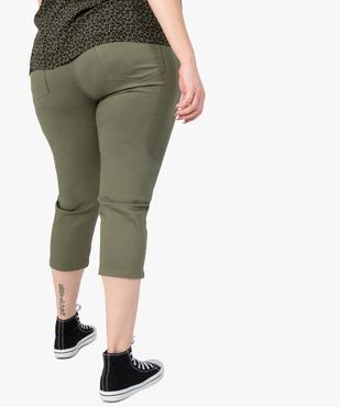 Pantacourt femme uni extensible coupe ajustée vue3 - GEMO (G TAILLE) - GEMO