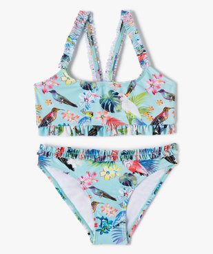 Maillot de bain fille à motifs oiseaux et fleurs vue1 - GEMO (ENFANT) - GEMO