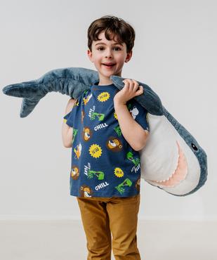 Tee-shirt manches courtes en jersey de coton imprimé garçon vue1 - GEMO 4G GARCON - GEMO