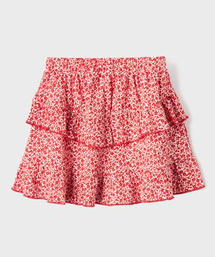 Jupe à volants à motifs fleuris fille vue3 - GEMO 4G FILLE - GEMO
