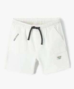 Short bébé garçon en maille avec poche latérale vue1 - GEMO(BEBE DEBT) - GEMO