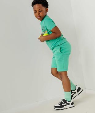Bermuda en maille avec intérieur molletonné garçon vue9 - GEMO (ENFANT) - GEMO