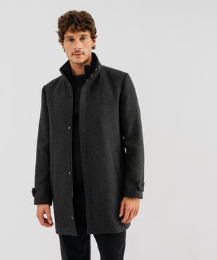 Manteau droit à double col amovible homme vue1 - GEMO (HOMME) - GEMO