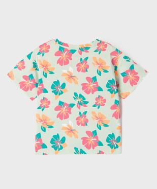 Tee-shirt à manches courtes à motifs estivaux fille vue3 - GEMO (ENFANT) - GEMO