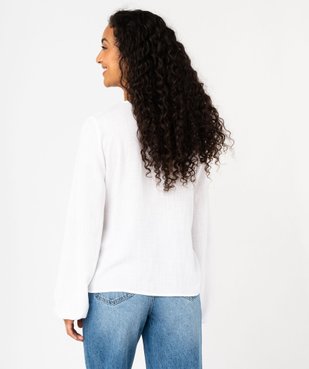 Blouse manches longues à nouettes femme vue3 - GEMO(FEMME PAP) - GEMO