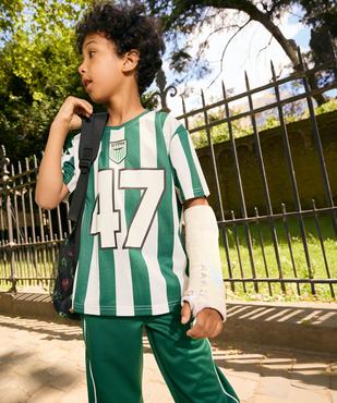 Tee-shirt manches courtes en mesh style maillot de foot garçon vue5 - GEMO (JUNIOR) - GEMO