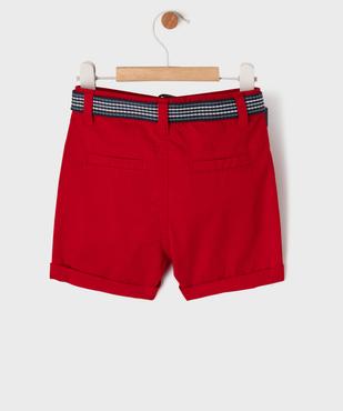 Short en toile avec ceinture à boucle bébé garçon - LuluCastagnette vue3 - LULUCASTAGNETTE - GEMO
