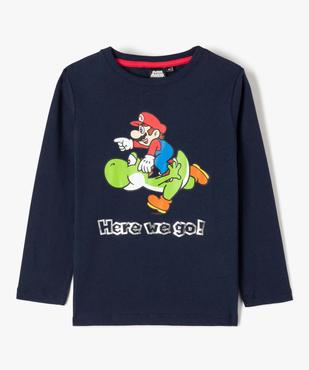 T-shirt manches longues imprimé garçon vue2 - MARIO - GEMO
