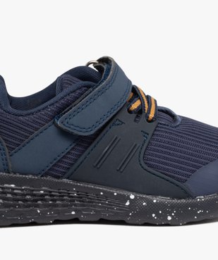 Baskets garçon jogger unies en mesh vue6 - GEMO 4G GARCON - GEMO