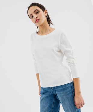 Tee-shirt à manches longues et col rond femme vue8 - GEMO(FEMME PAP) - GEMO