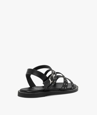 Sandales plates à brides cloutées femme vue4 - GEMO (CASUAL) - GEMO