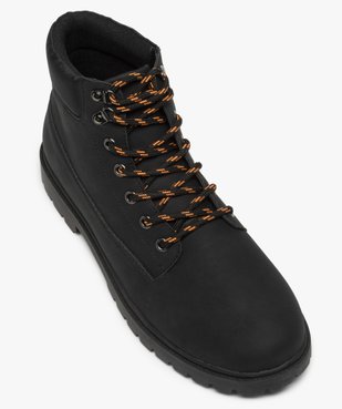 Boots homme à semelle crantée et lacets - Les Supaires à lacets bicolores vue5 - GEMO (CASUAL) - GEMO