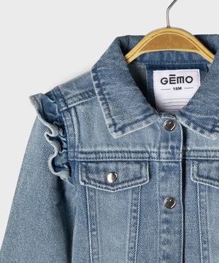 Veste en jean avec volants sur les épaules bébé fille vue6 - GEMO(BEBE DEBT) - GEMO