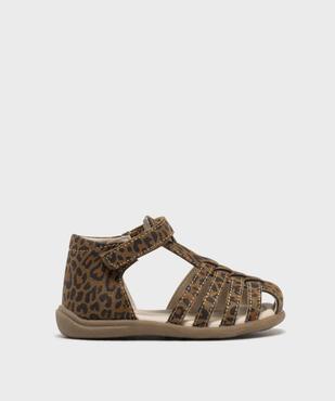 Sandales imprimé léopard à talon et bout fermés bébé fille - Lovely Wings vue1 - LOVELY WINGS - GEMO