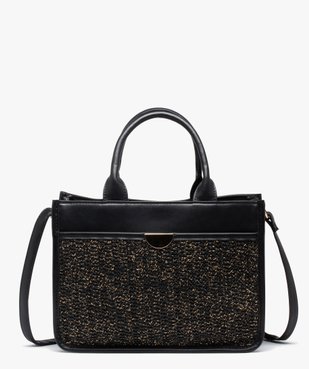 Sac à main femme avec bandoulière et pochette en maille pailletée vue1 - GEMO (ACCESS) - GEMO