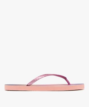 Tongs à brides pailletées et semelle arc-en-ciel femme  vue2 - GEMO (PLAGE) - GEMO