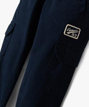 Pantalon cargo en coton stretch garçon - Camps United vue2 - CAMPS - GEMO