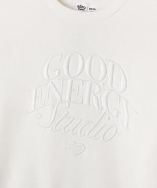 Sweat oversize avec inscription brodée fille vue2 - GEMO 4G FILLE - GEMO