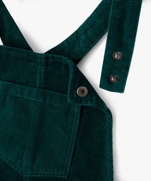 Robe salopette en velours fines côtes fille vue3 - GEMO (ENFANT) - GEMO